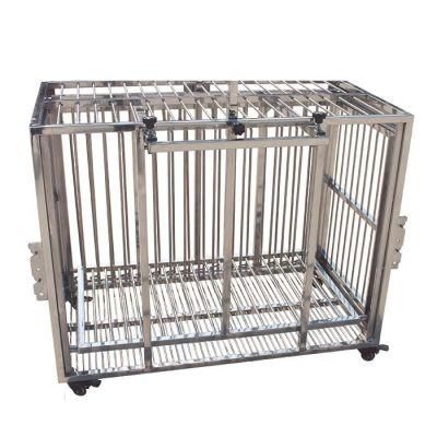 Customized Stainless Steel Dog Carries House Stainless Steel Cat Cage with Wheels