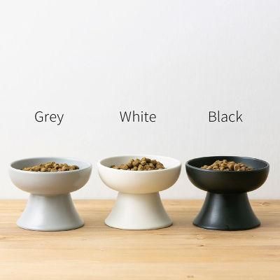 Raised Cat Bowl for Dry Wet Cat Food Ceramic Elevated Pet Bowl Cat Dish Protect Cat&prime; S Spine Stress Free for Cat Easy Eating