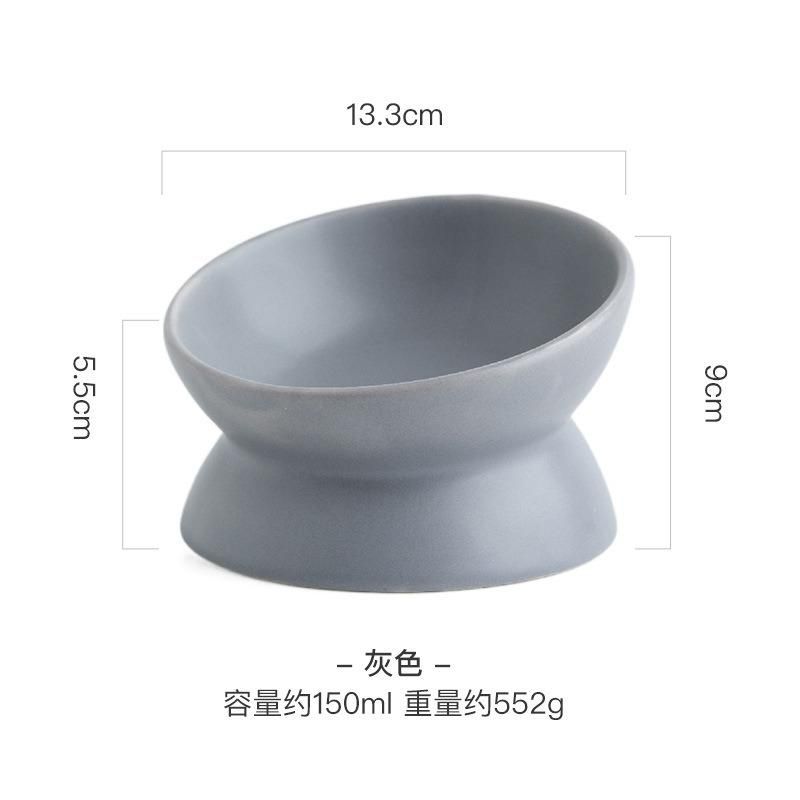 Wholesale Durable Neck Guard Easy Clean Practical Cat & Dog Ceramic Bowl Elevated Pets Ceramic Bowl