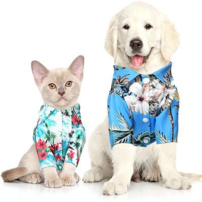 Dog Hawaiian Shirt Pet Shirts Puppy T-Shirts Beach Cool Clothes