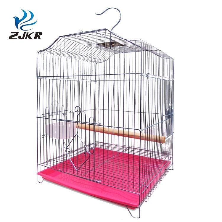 Detachable Electroplating Stainless Steel Super Large Bird Cages with Stand for Parrots Sale