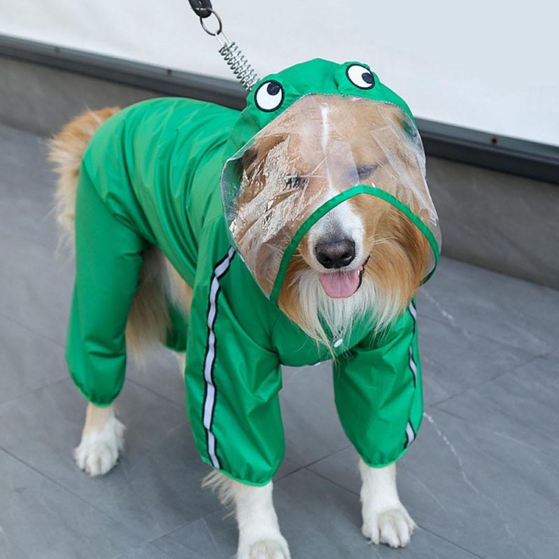 Xs-7XL Funny Dog Raincoat Waterproof Hoodie for Pets Dog Clothing