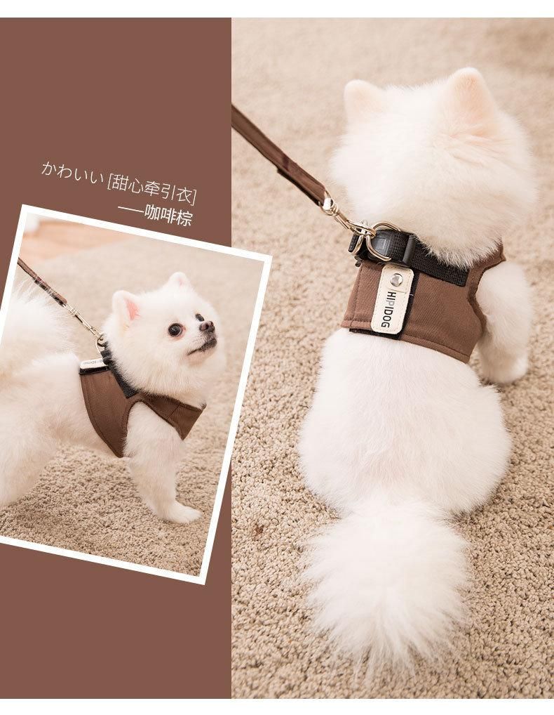 Manufacturer Custom Fashion Adjustable Pet Collar and Leash Harness Heat Transfer Sublimation Logo Printed Dog Collar