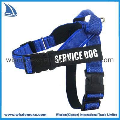 Blue Reflective Dog Harness with Buckle for Training