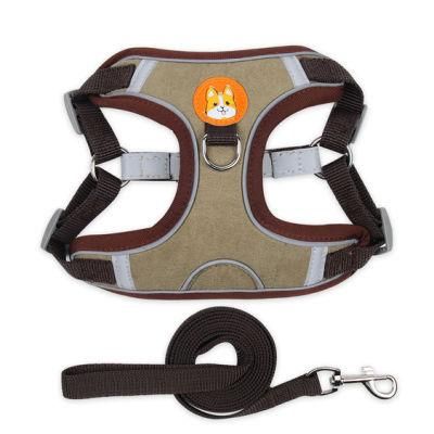 Pet Harness for Little Medium Dog High Reflective Stripes and Tape Dog Harness with Pet Leash