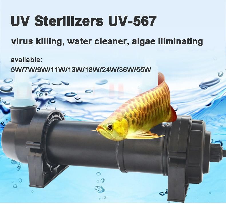 UV Sterilizer UV Lamp 5W for Outdoor Ponds and Aquariums