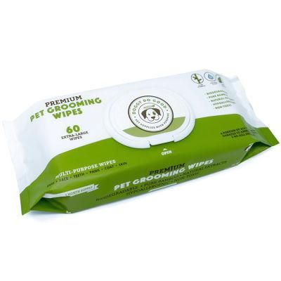Biokleen OEM Custom Antibacterial Pet Cleaning Private Label Soft Pure &amp; Natural Pet Tear Stains Removing Wipes