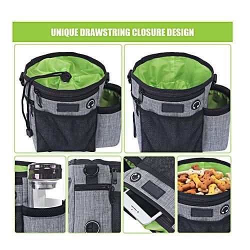 Large Dog Treat Pouch Bag Waterproof Walking Bag Multiple Pockets