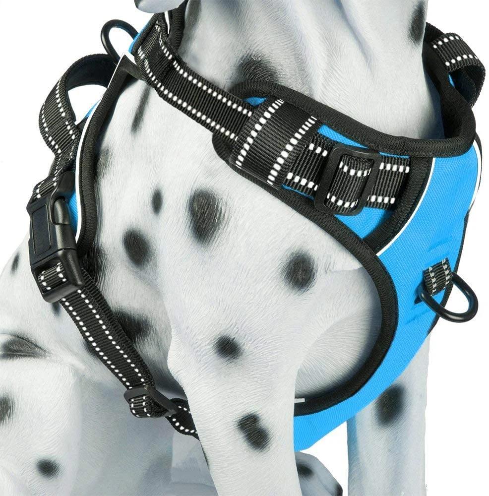 No Pull Dog Harness Reflective Vest Harness with 2 Leash Attachments