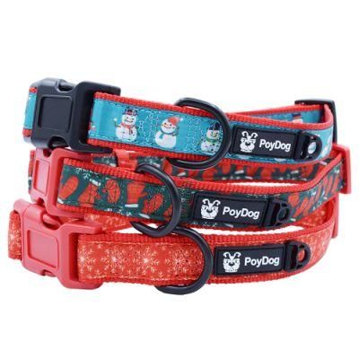 Custom Cheap Polyester Webbing Padded Custom Pattern Dog Collar