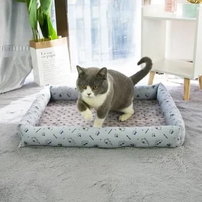 Hochey Hot Selling Summer Sleep Cute Cool Rattan Couch Extra Large Chew Proof Cat Felt Pet Soft Dog Bed Cushion