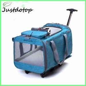 Portable Large Rolling Pet Travel Dog Show Trolley with 4 Wheeled Pet Carrier
