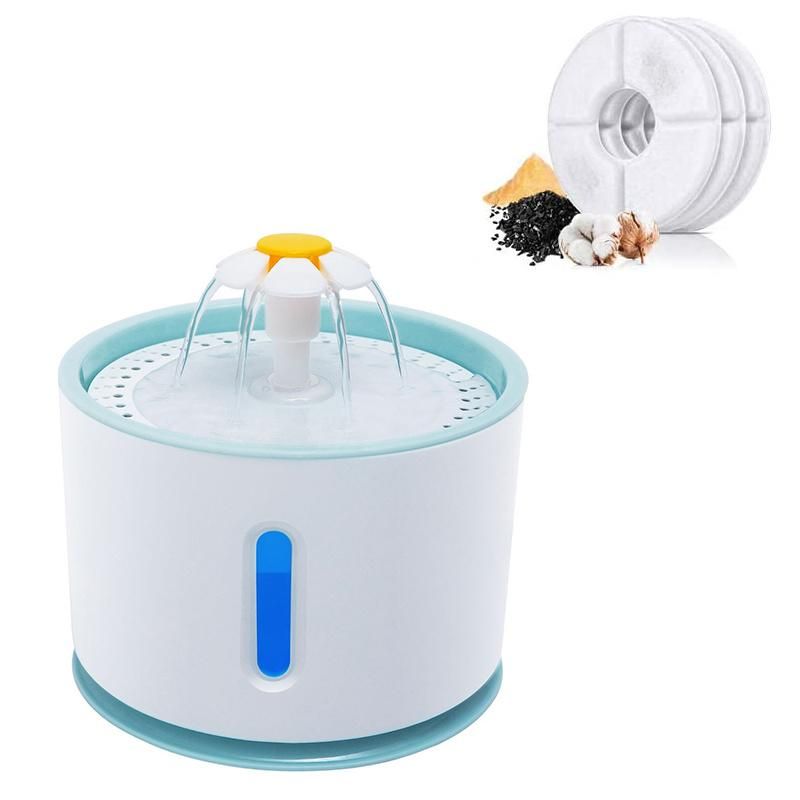 New Funny Automatic Intelligent Flower Spray Pet Standing Fountain Feeder Filter Pet Water Dispenser for Dog Cat