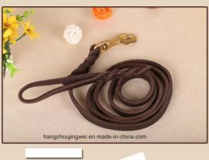 Leather Dog Leash Pet Dog Puppy Safety Traction Rope Harness Leash