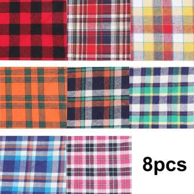 Reversible Plaid Painting Bibs Scarf, Washable and Adjustable Kerchief Set