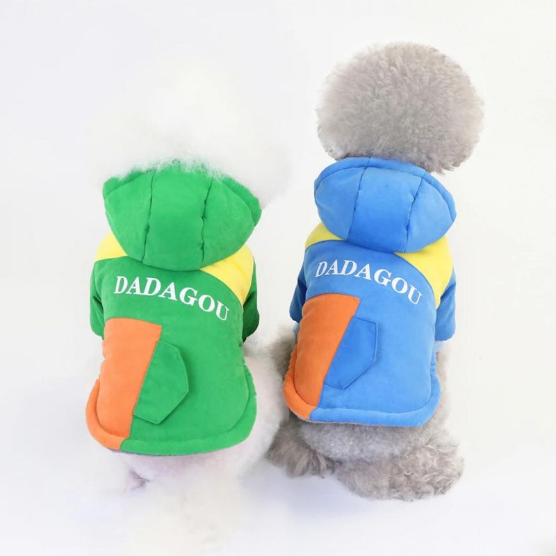 Dog Warm Jacket Colormatching Winter Clothes Hoodie Fashion Sweaters