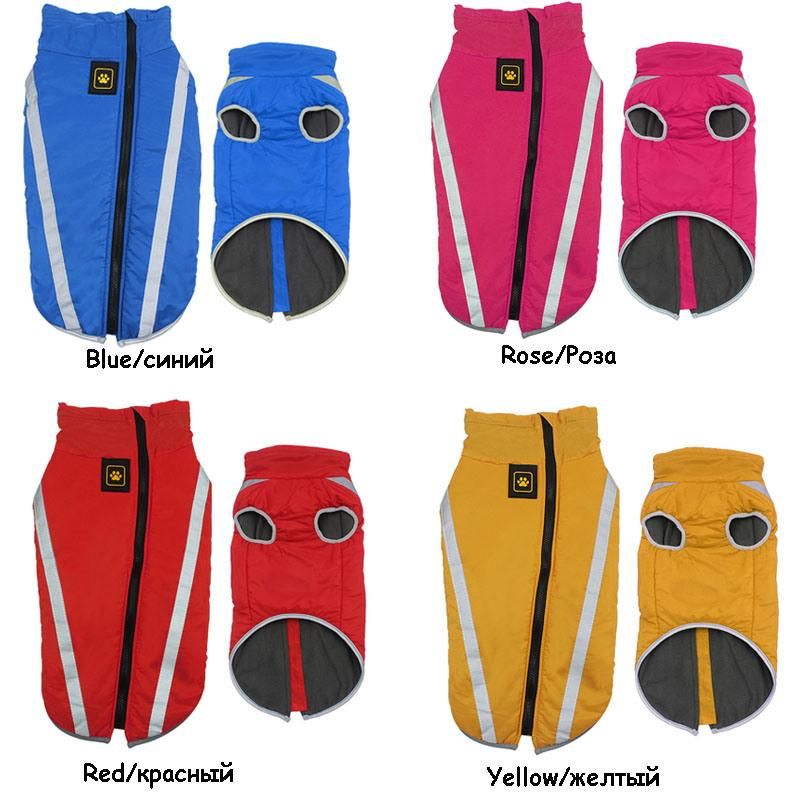 Waterproof Pet Dog Coat Winter Warm Dog Jacket Vest Reflective Outdoor Sports Clothes