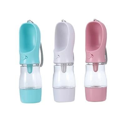 Manufacturer New Style Portable 2 in 1 Feeder Drinking Leak Proof Food Container Dog Water Bottle