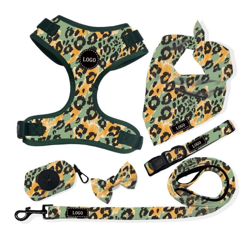 Fashion Personalized Designer Reversible Pet Dog Harness Soft Mesh Padded Luxury Adjustable Reversible No Pull Custom Pet Accessories
