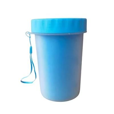 Wholesale Portable Pet Dog Paw Cleaner Cup Latest Design Dog Paw Foot Cleaner Washing Cup Blue-L