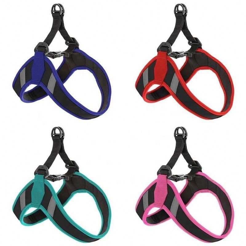 Simple Easy on Reflective Strip Pink Color Neoprene Dog Harness/Pet Toy/Pet Accessory/Pet Supply/ Pet Products