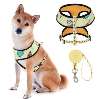 High End Dog Harness Luxury Mesh Nylon Solid Pet Dog Reversible Harness Reflective Pet Dog Harness