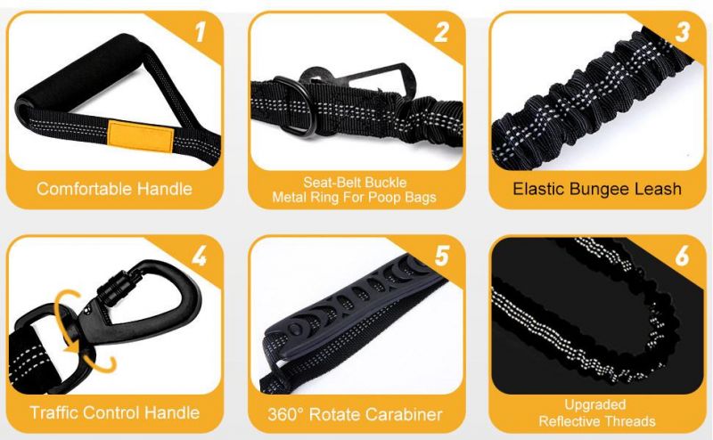 Indestructible Anti-Shock Leash with Highly Reflective