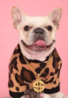Fashion Design Dollar Logo Dog Accessories Gold Listing Pet Accessories Dog Chain