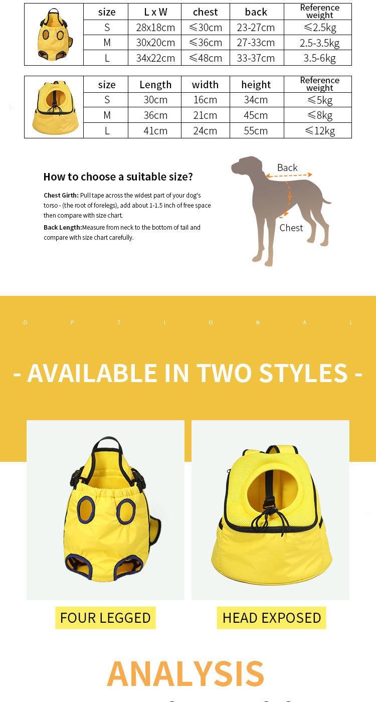 Wholesale Outdoor Neoprene Customized Logo Sizes Color Pet Bag Dog Carrier