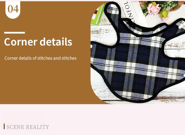 Thicken Double-Faced Industrial Style Plaid Warm Stand-up Collar Dog Jacket Coat Costume Winter Dog Clothes