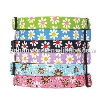 Custom Brand Label and Classic Printed Pattern Pet Dog Collar