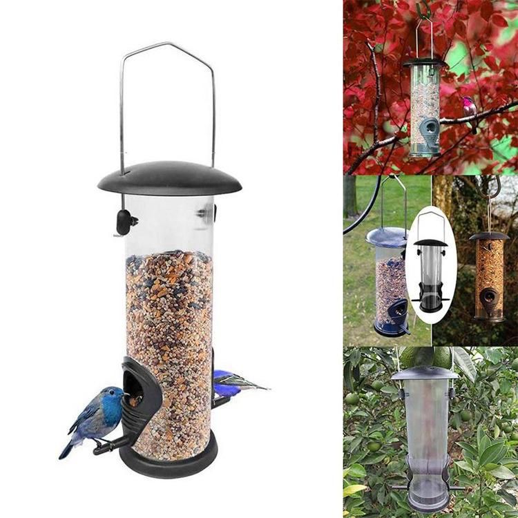 Squirrel Proof Automatic Hanging Bird Food Feeder Feeding Feed Apparatus