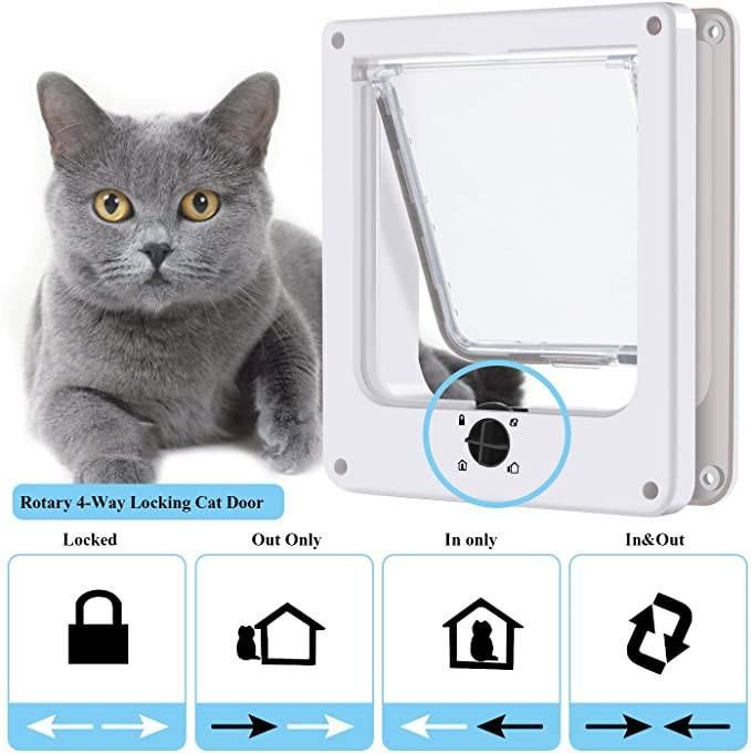 Pet Supply Pet Door Dog Wall Door Cat Lockable Window Door Easy to Install Flap Door