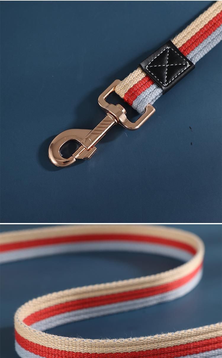 Pet Leash Cotton Multi Color Optional Custom Pet Dog Leash Dog Harness Custom Logo