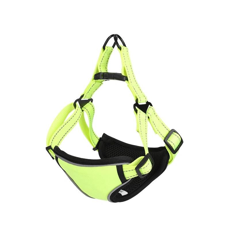 Durable Pink Vest Pet Harness with Reflective Stripes