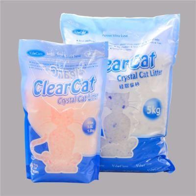 China Pet Supplies Wholesale 1-8mm Organic Eco Crystal Cat Silica Sand Cat Litter