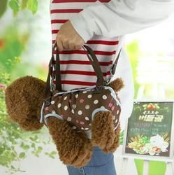 DOT Pet Cat Dogs Slings Outdoor Travel Shoulder Bag Harness Carrier Bag with Shoulder Stripe and Leash Rope
