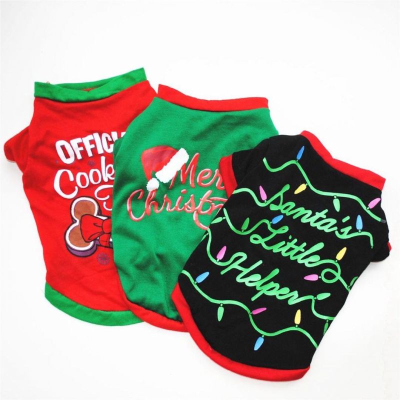 Pet Dog Christmas Costume for Winter Dog Shirt Xmas Puppy Pet Clothes