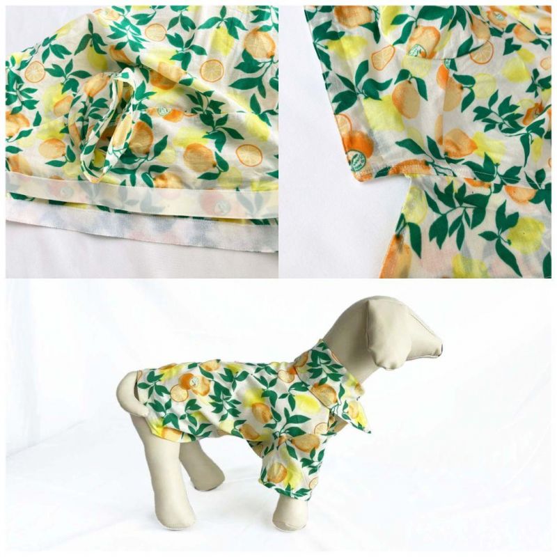 Summer Hawaii Cotton Velcro T-Shirt Dog Accessories Apparel Pet Clothes