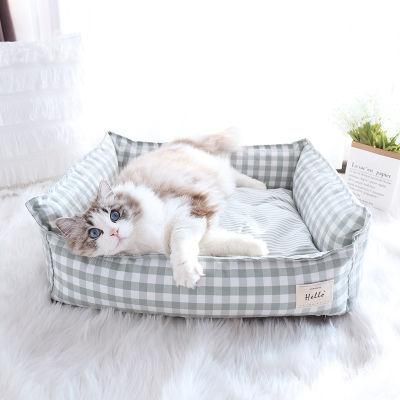 Rectangle Washable Firm Breathable Cotton for Cats Dogs Pet Bed Dog Beds