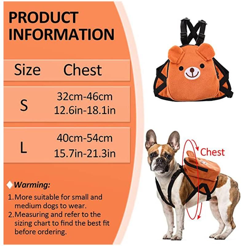 Breathable Adjustable Outdoor Best Vest Puppy Harness Backpack for Walking