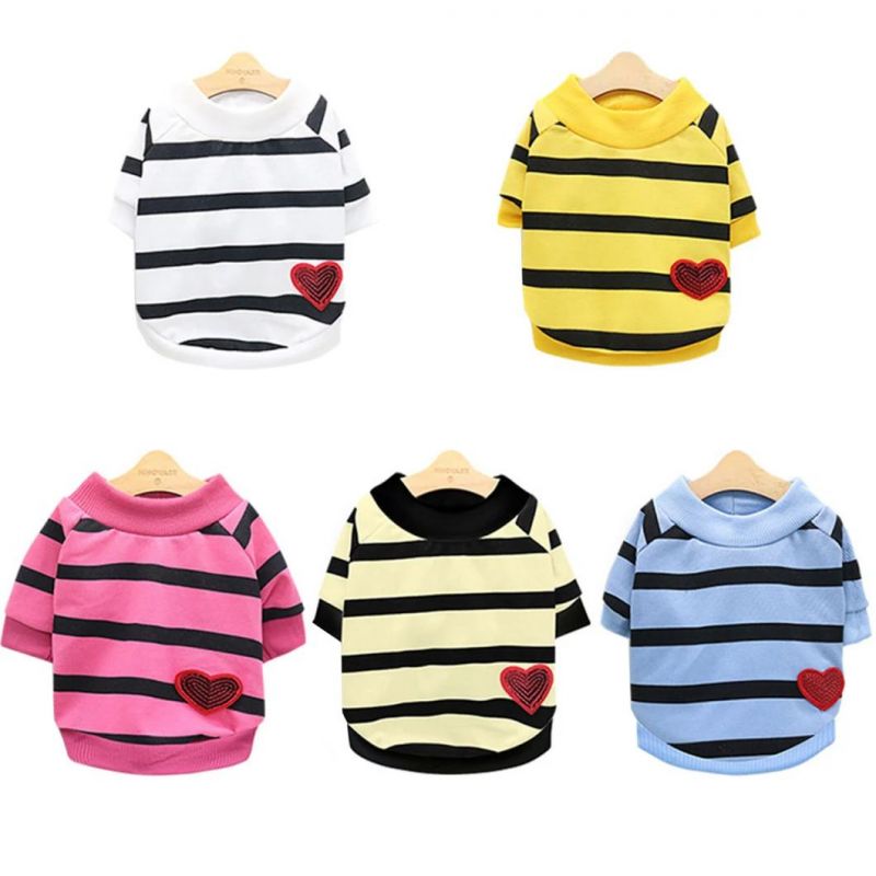 Striped Dog Shirt Summer Autumn Pet Shirt