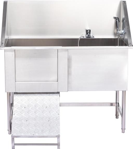 Dog Grooming Bath Tub Station Pet Cleaning Dog Stainless Bath Sink