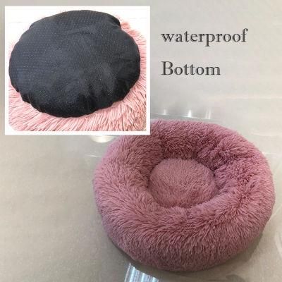 Wholesale Multi-Colors Deep Sleep Washable Winter Warm Pet Bed Custom Fluffy Soft Round Cat Bed