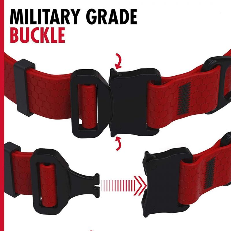Tear Proof & Odor Free Rust-Proof Quick Release Buckle Dog Collar