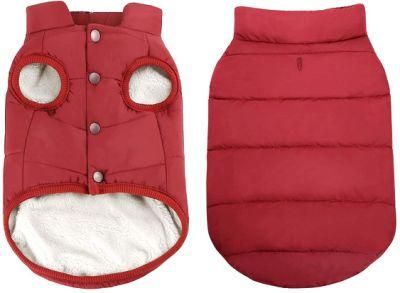 Dog Vest Cold Weather Pet Apparel with 2 Layers Fleece Lined