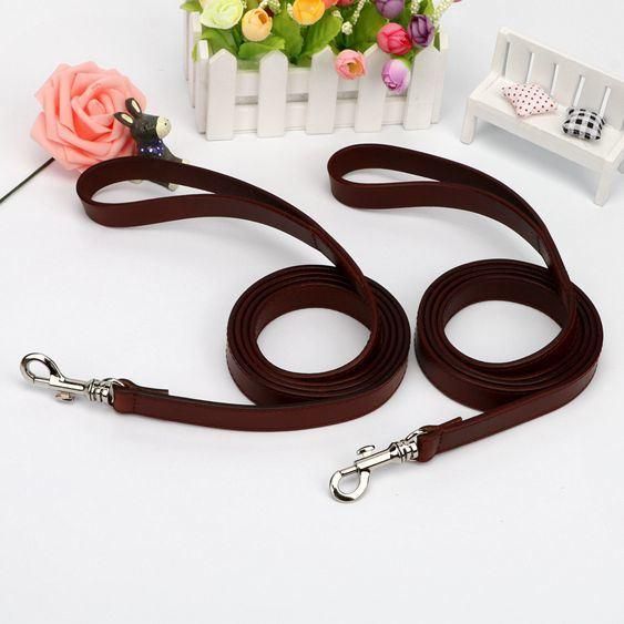 Hot Sale Tassel Gold Hardware Genuine Leather Dog Leash and Collar