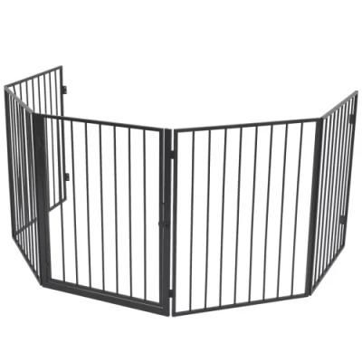 Steel Black Pet Safety Fence Indoor Fireplace Fence