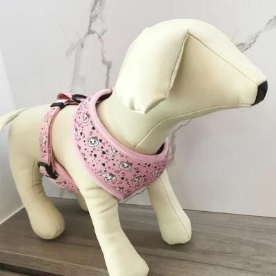 2021 Hot Sale Pet Products Ajustable Dog Harness and Leash Set Sublimation Pattern Pet Accesories/Dog Accessories