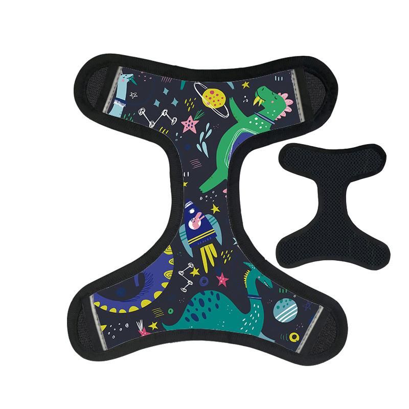Hot Selling Cute Reversible Dog Harness Walking Halter New Custom Logo Printed Sport Dog Harness Set with Pet Collar Leash/Pet Accessories/Pet Supply/Pet Produc